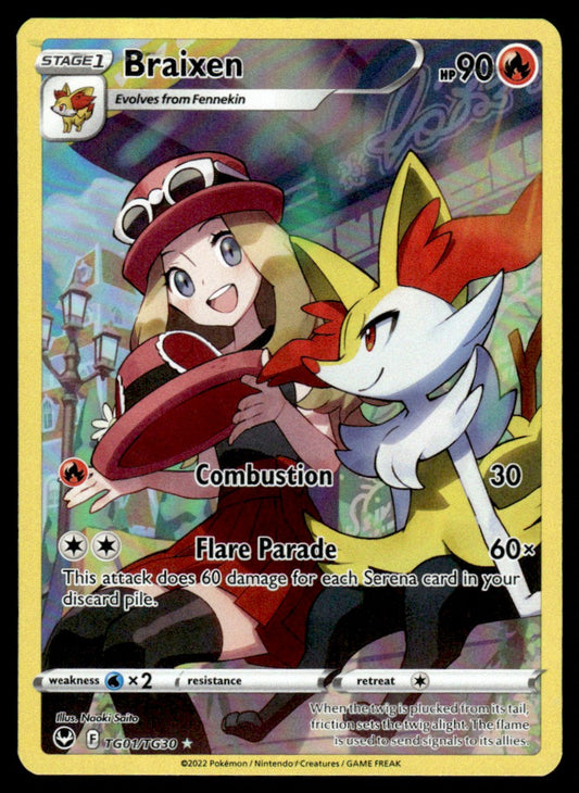 Braixen TG01/TG30 - Silver Tempest - Trainer Gallery - Sword & Shield
