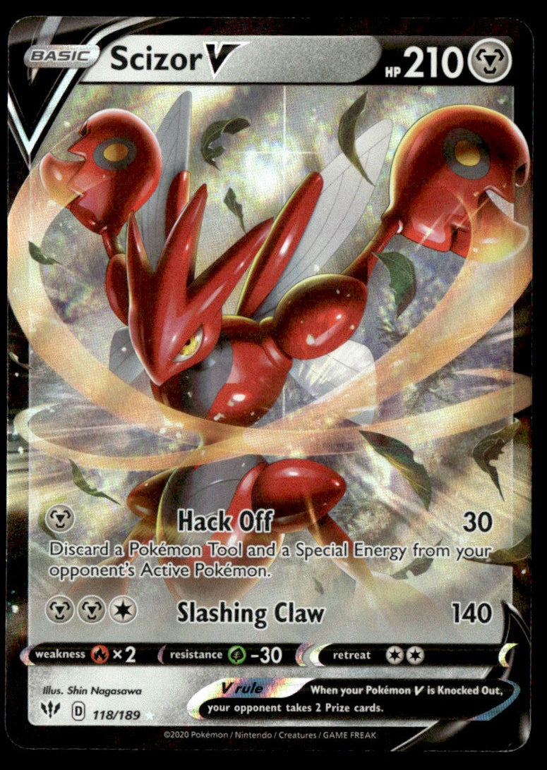 Scizor V 118/189 - Darkness Ablaze - Sword & Shield