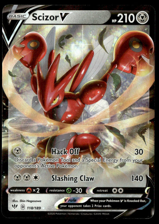 Scizor V 118/189 - Darkness Ablaze - Sword & Shield