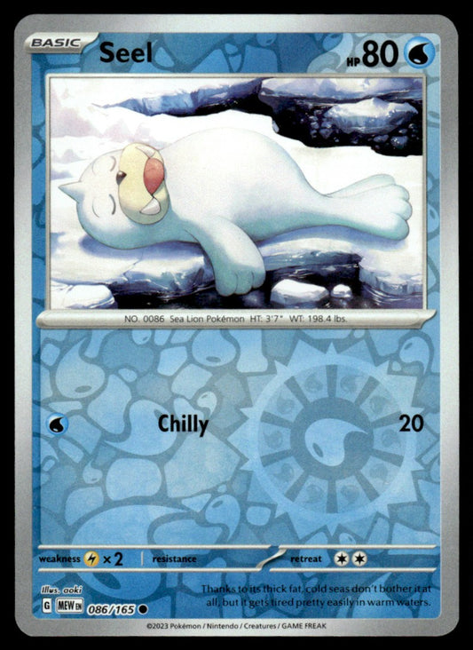 Seel 086/165 Reverse - Scarlet & Violet - 151 - Scarlet & Violet