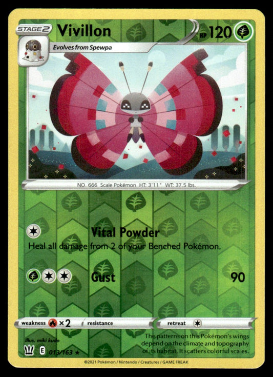 Vivillon 013/163 Reverse - Battle Styles - Sword & Shield