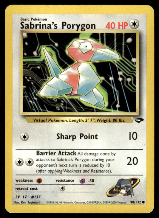 LP Sabrina’s Porygon 98 No Holo - Gym Challenge