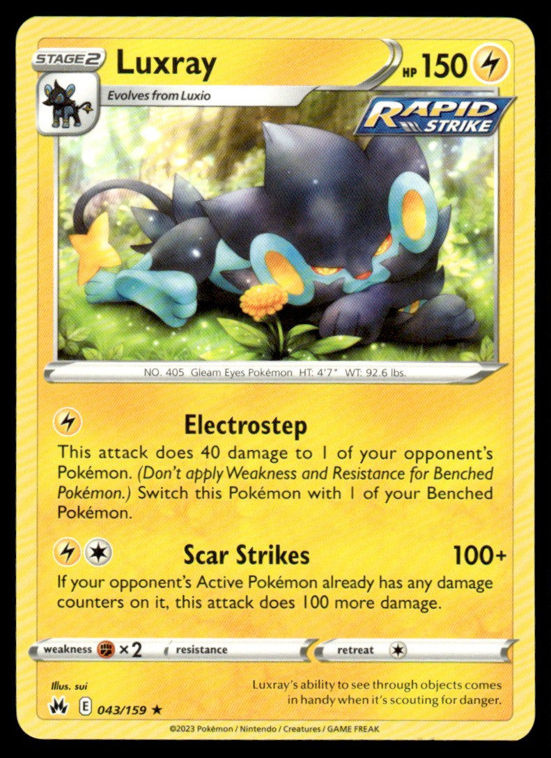 Luxray 043/159 Rare - Crown Zenith - Sword & Shield