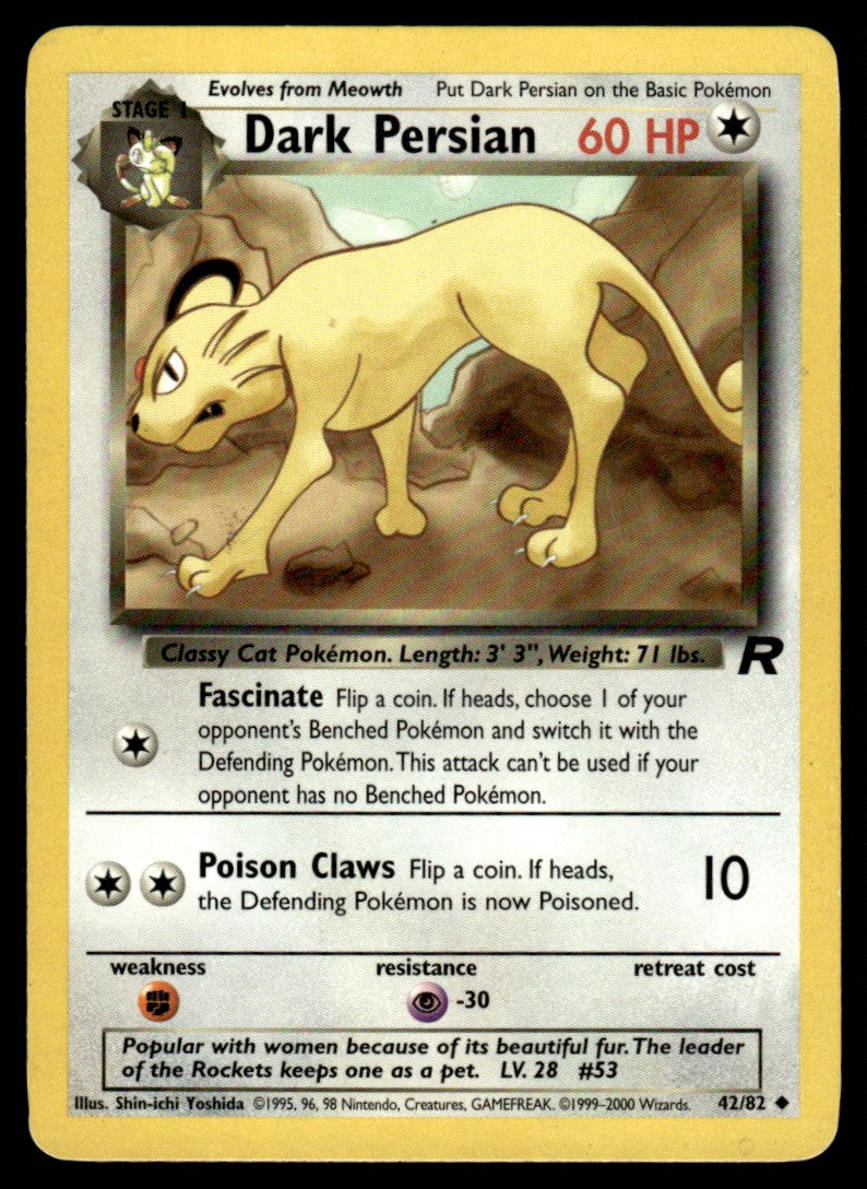 LP Dark Persian 42 No Holo - Team Rocket