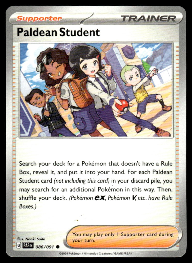 Paldean Student 086/091 Comun - Paldean Fates - Scarlet & Violet
