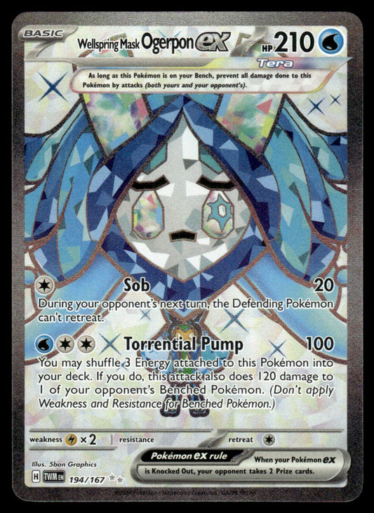 Wellspring Mask Ogerpon ex 194/167 - Twilight Masquerade - Scarlet & Violet