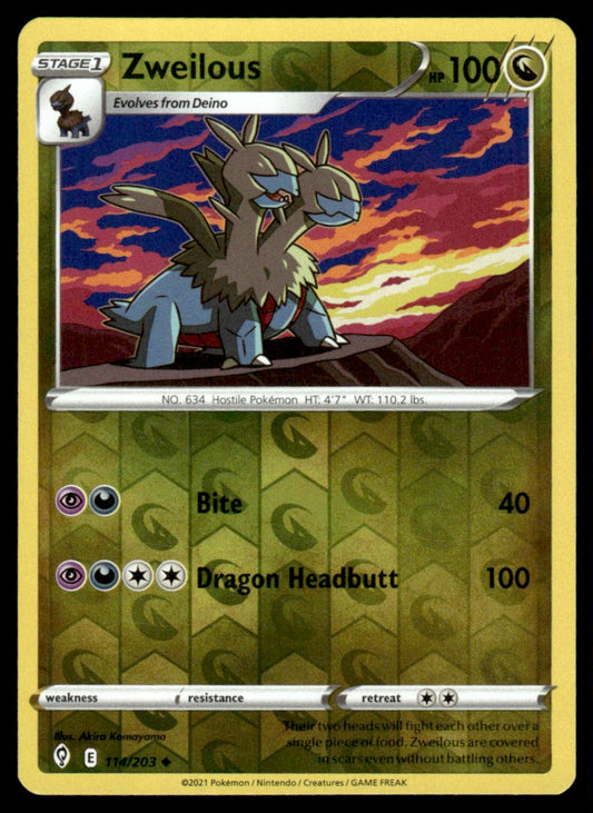 Zweilous 114/203 Reverse - Evolving Skies - Sword & Shield