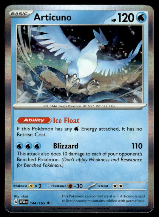 Articuno 144/165 Holo - Scarlet & Violet - 151 - Scarlet & Violet