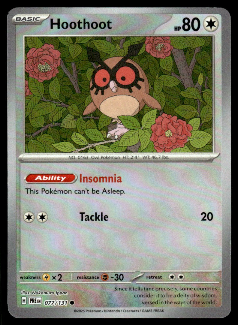 Hoothoot (Poke Ball Patern) 077/131 - Prismatic Evolutions - Scarlet & Violet