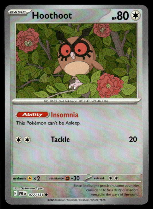 Hoothoot (Poke Ball Patern) 077/131 - Prismatic Evolutions - Scarlet & Violet