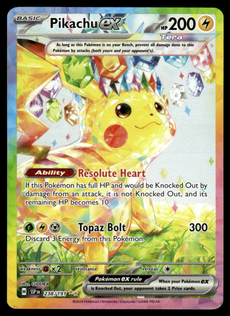 Pikachu ex 238/191 - Surging Sparks - Scarlet & Violet