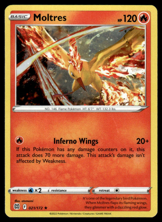Moltres 021/172 Holo - Brilliant Stars - Sword & Shield