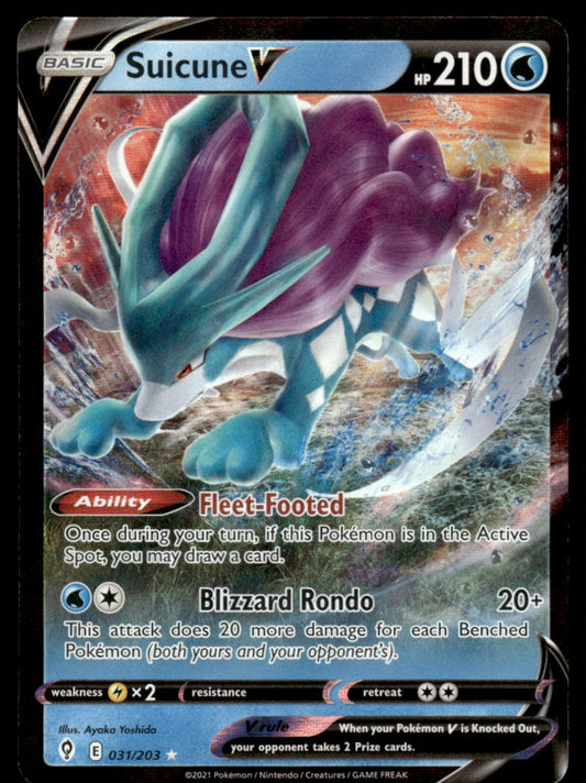 Suicune V 031/203 - Evolving Skies - Sword & Shield