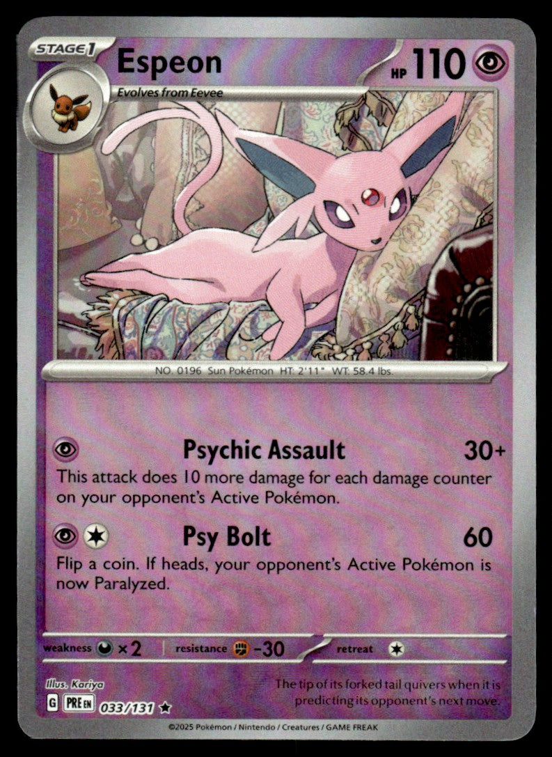 Espeon (Master Ball Patern) 033/131 - Prismatic Evolutions - Scarlet & Violet