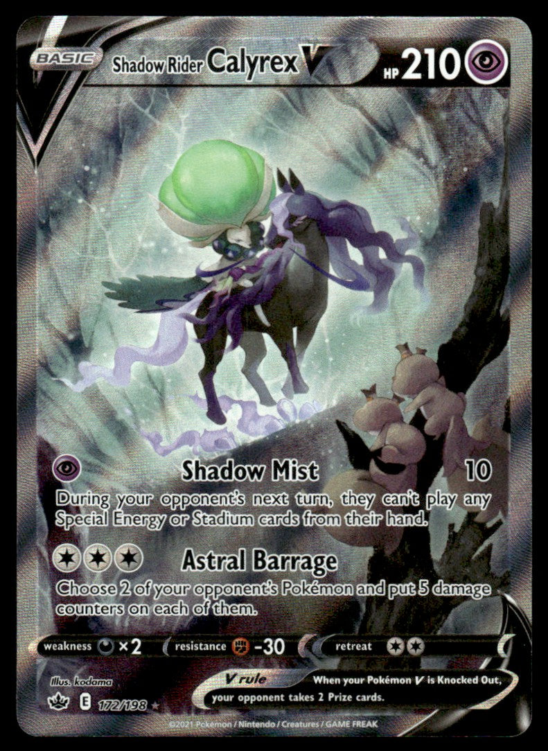 Shadow Rider Calyrex V 172/198 - Chilling Reign - Sword & Shield