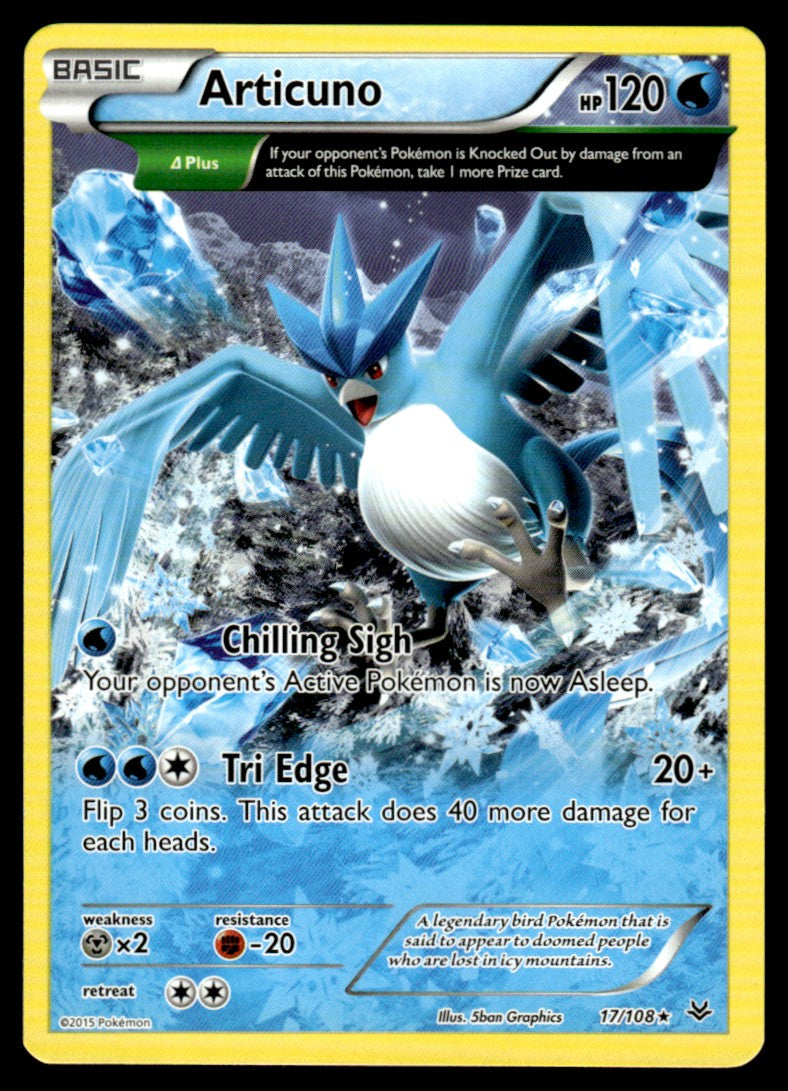 Articuno - No Holo - NM - 17 - Roaring Skies