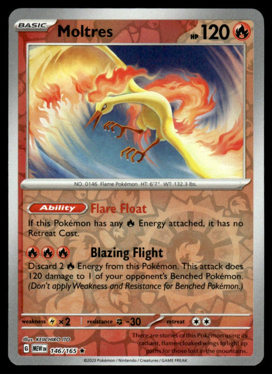 Moltres 146/165 Reverse - Scarlet & Violet - 151 - Scarlet & Violet