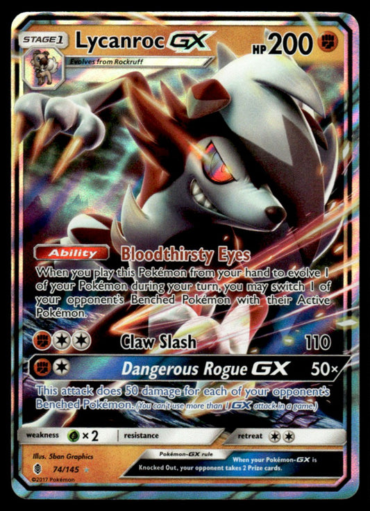 NM Lycanroc-GX 74 - Guardians Rising