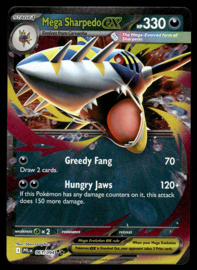 Mega Sharpedo ex 061/094 - Phantasmal Flames - Mega Evolution