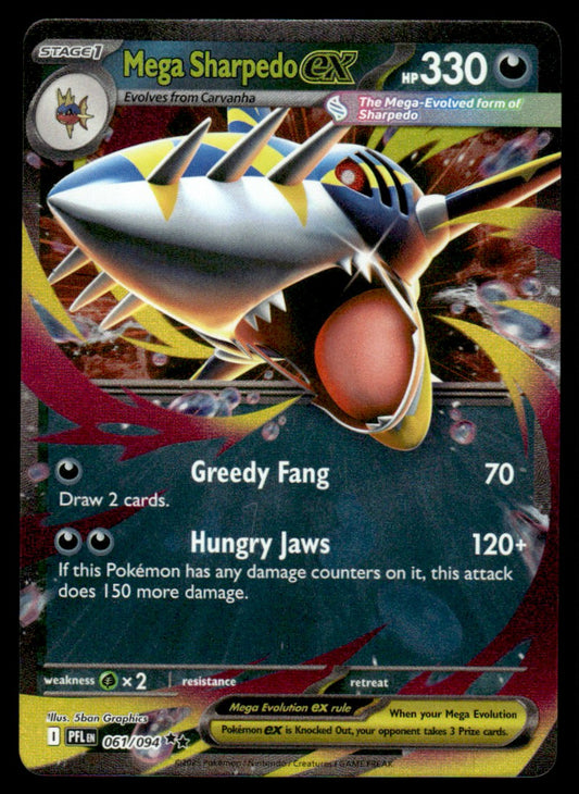 Mega Sharpedo ex 061/094 - Phantasmal Flames - Mega Evolution