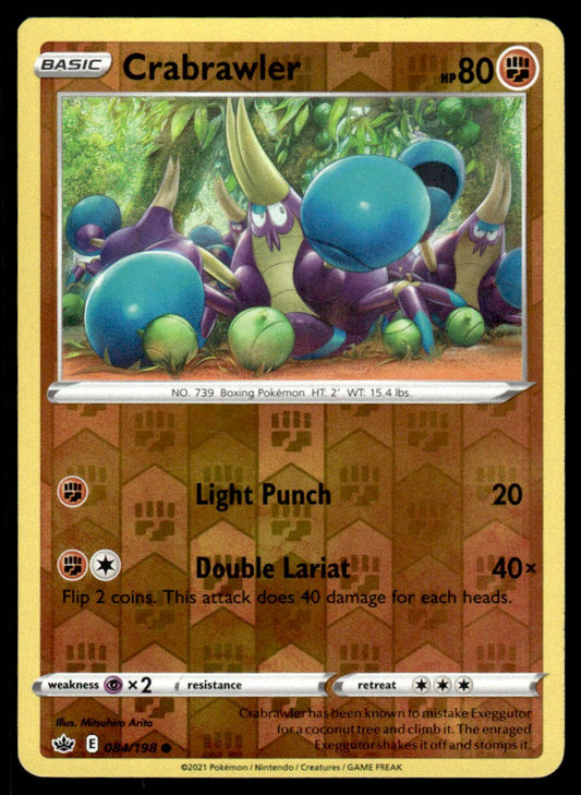 Crabrawler 084/198 Reverse - Chilling Reign - Sword & Shield