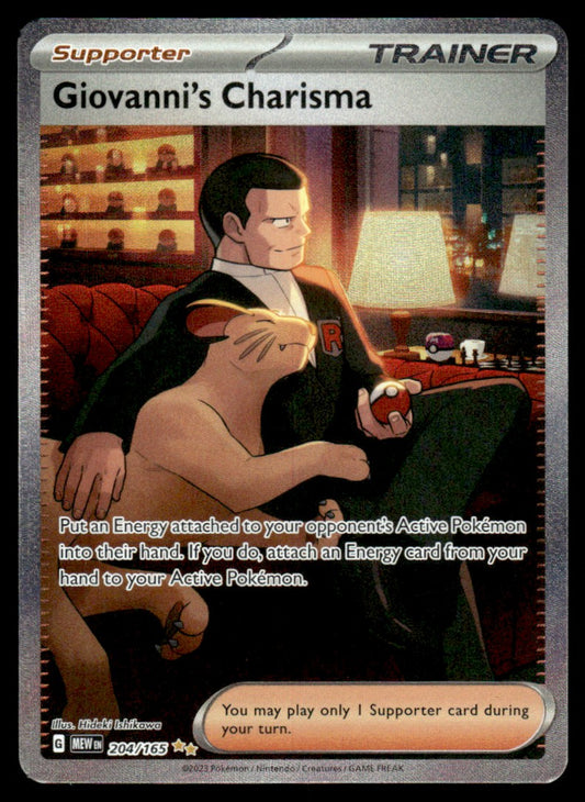 Giovanni's Charisma 204/165 - Scarlet & Violet - 151 - Scarlet & Violet