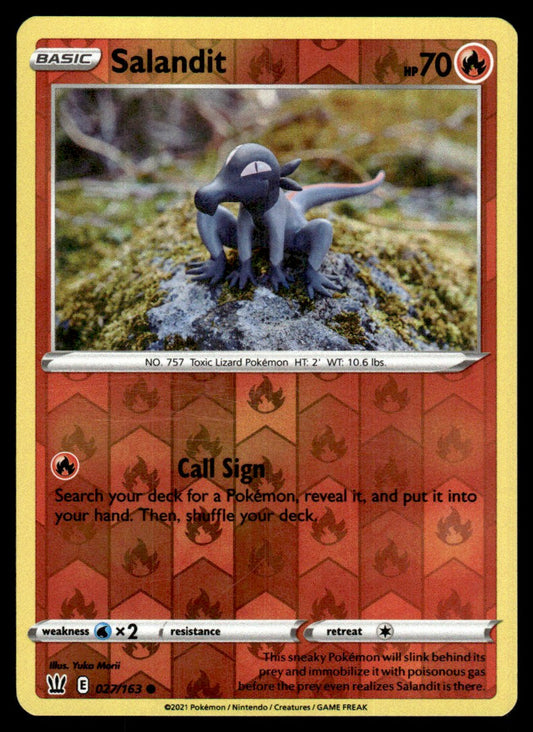 Salandit 027/163 Reverse - Battle Styles - Sword & Shield