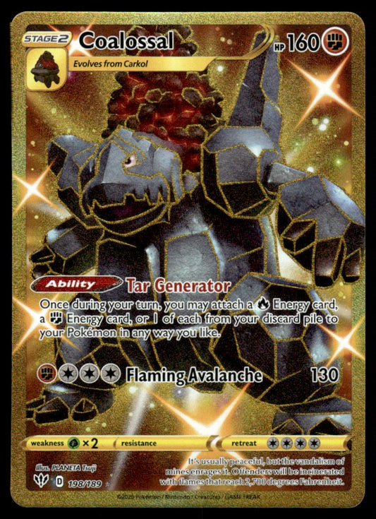 Coalossal 198/189 - Darkness Ablaze - Sword & Shield