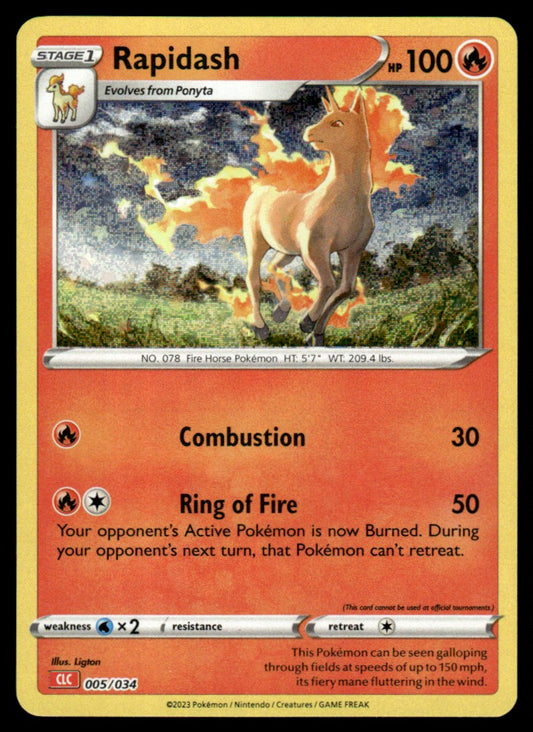 Rapidash 005/034 - Trading Card Game Classic