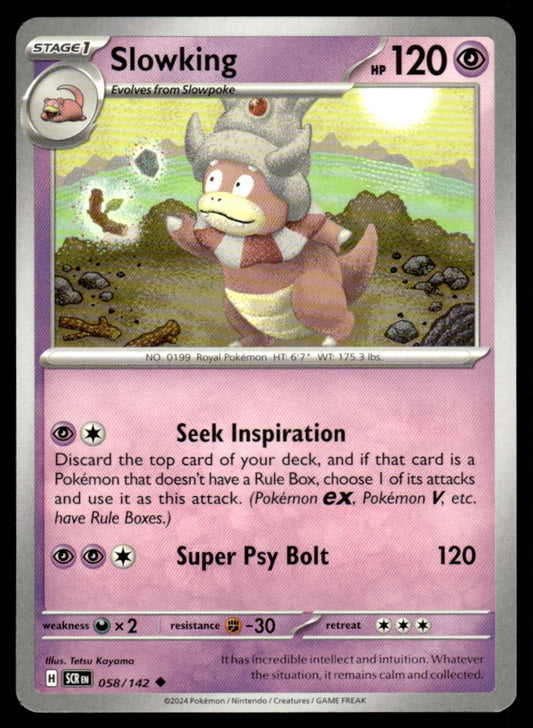Slowking 058/142 Uncomon - Stellar Crown - Scarlet & Violet