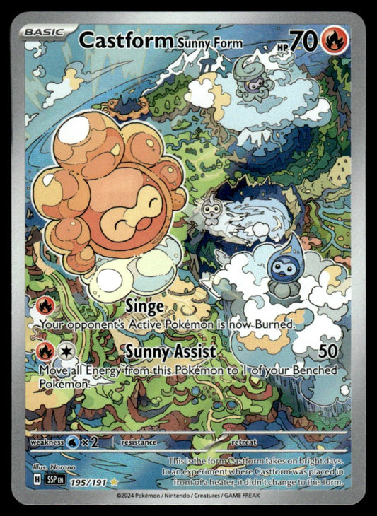 Castform Sunny Form 195/191 - Surging Sparks - Scarlet & Violet