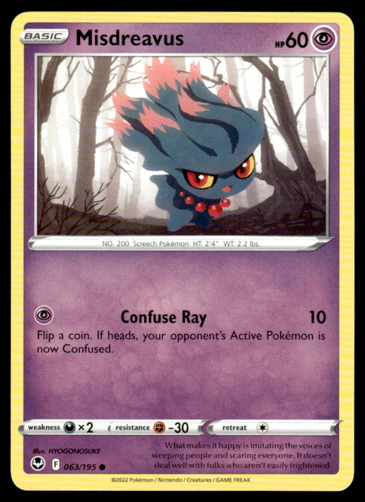 Misdreavus 063/195 Comun - Silver Tempest - Sword & Shield
