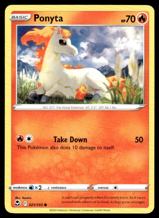 Ponyta 021/195 Comun - Silver Tempest - Sword & Shield