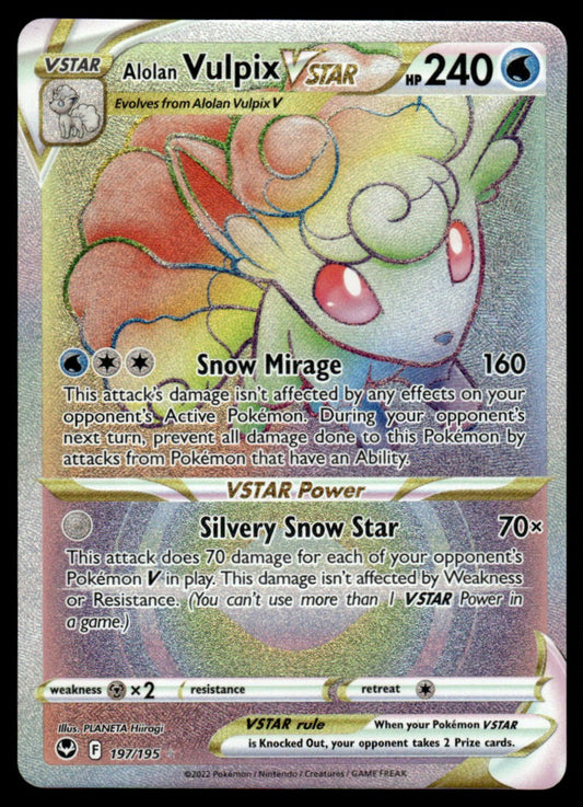 Alolan Vulpix VSTAR 197/195 - Silver Tempest - Sword & Shield