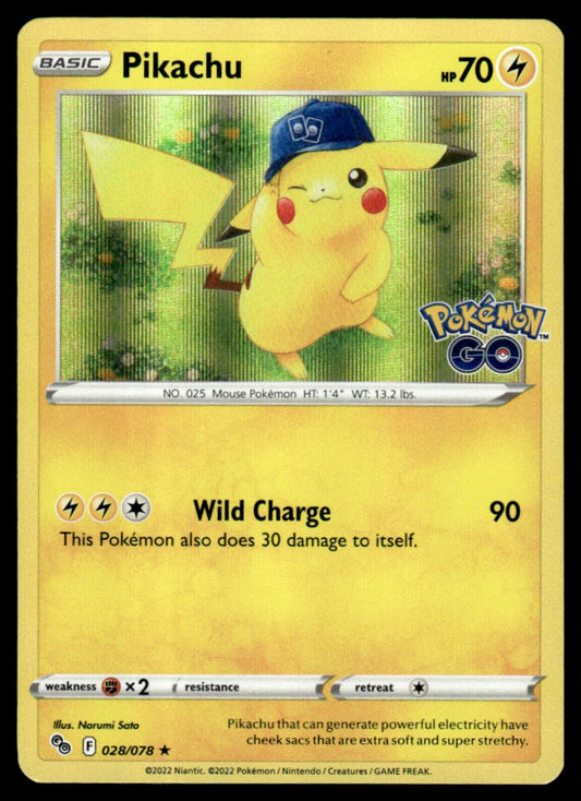 Pikachu 028/078 Holo - Pokémon GO - Sword & Shield