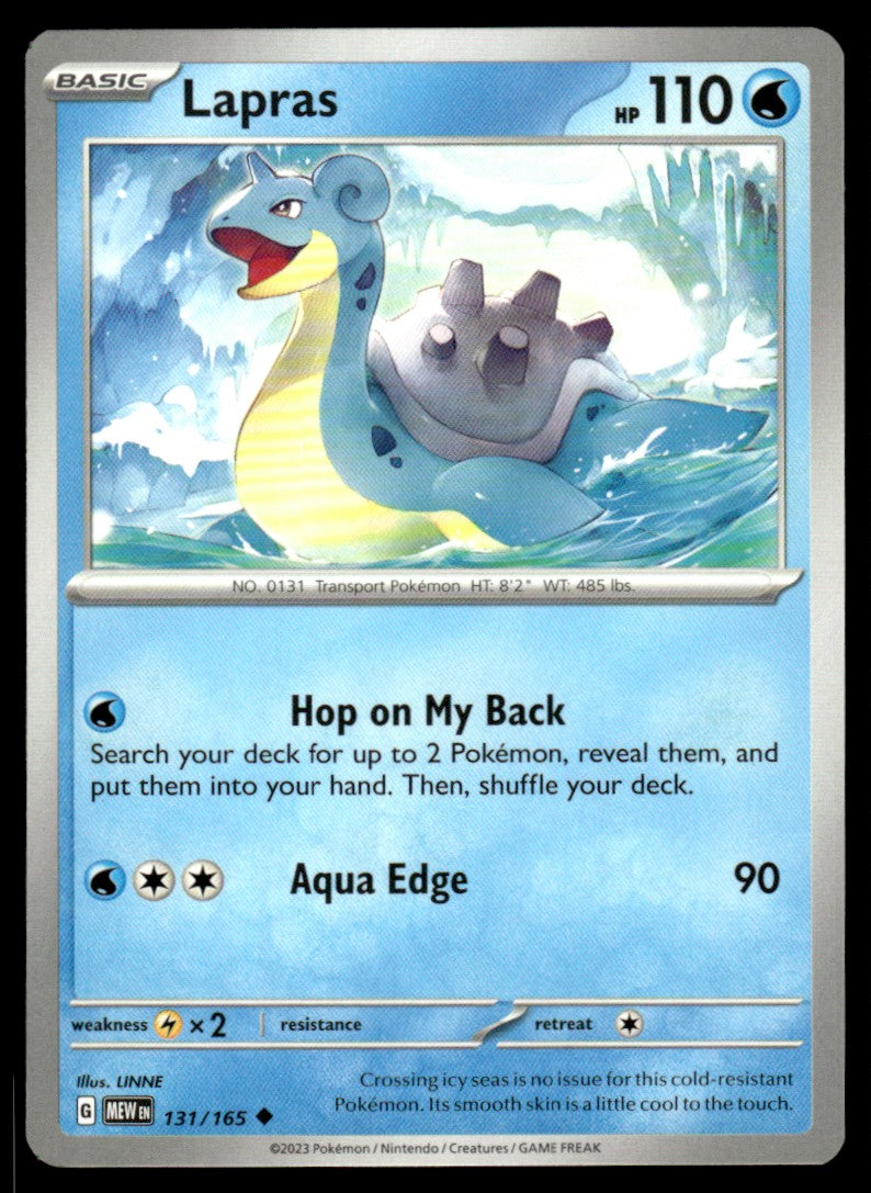 Lapras 131/165 Uncomon - Scarlet & Violet - 151 - Scarlet & Violet