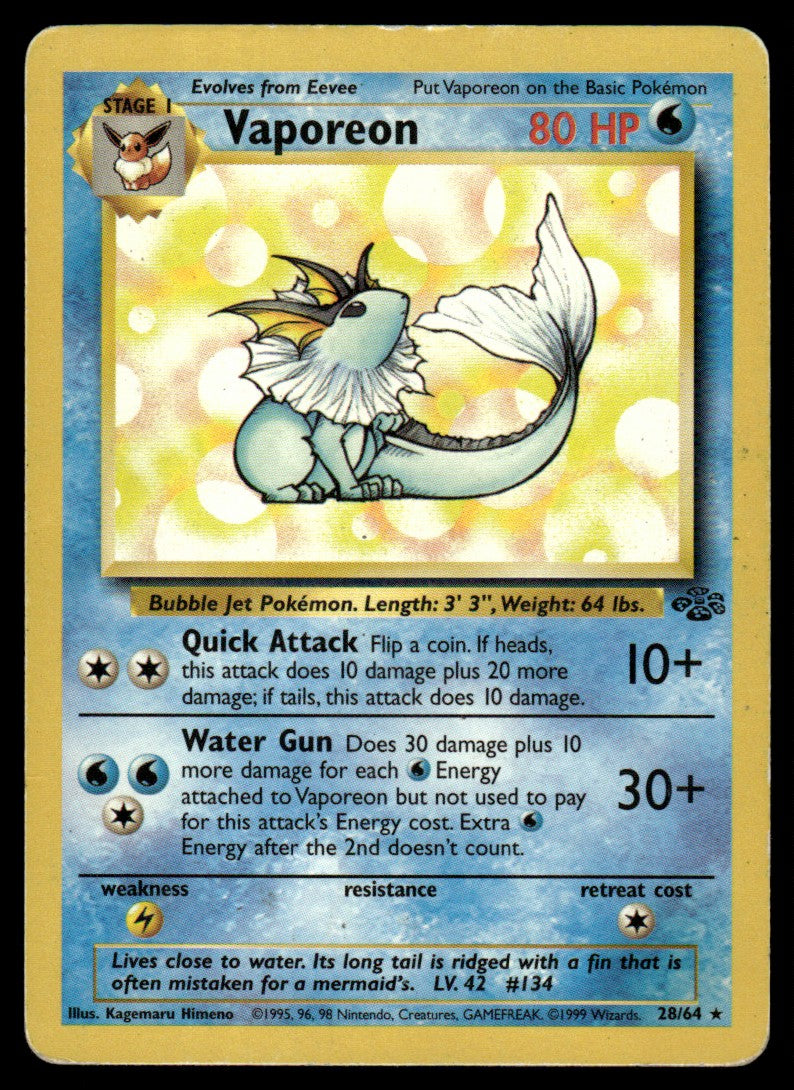 LP Vaporeon 28 No Holo - Jungle