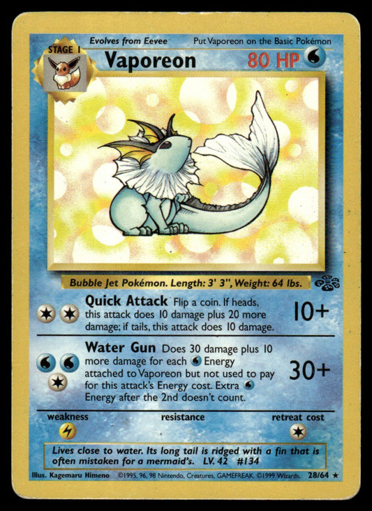 LP Vaporeon 28 No Holo - Jungle