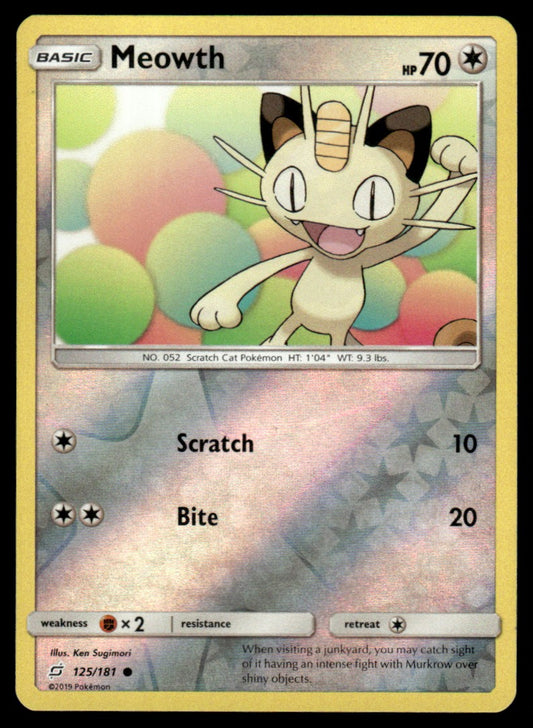 NM - Meowth 125 - Reverse - Team Up