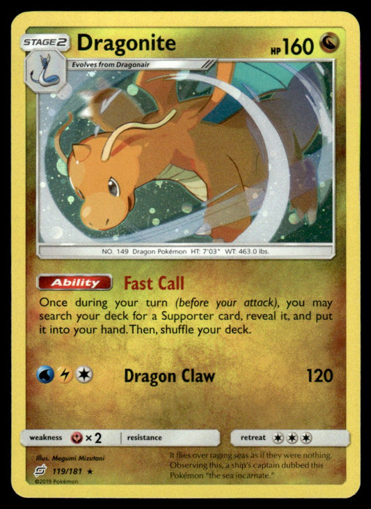 NM - Dragonite 119 - Holo - Team Up