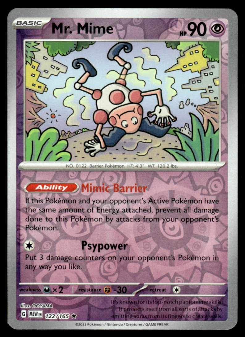 Mr. Mime 122/165 Reverse - Scarlet & Violet - 151 - Scarlet & Violet