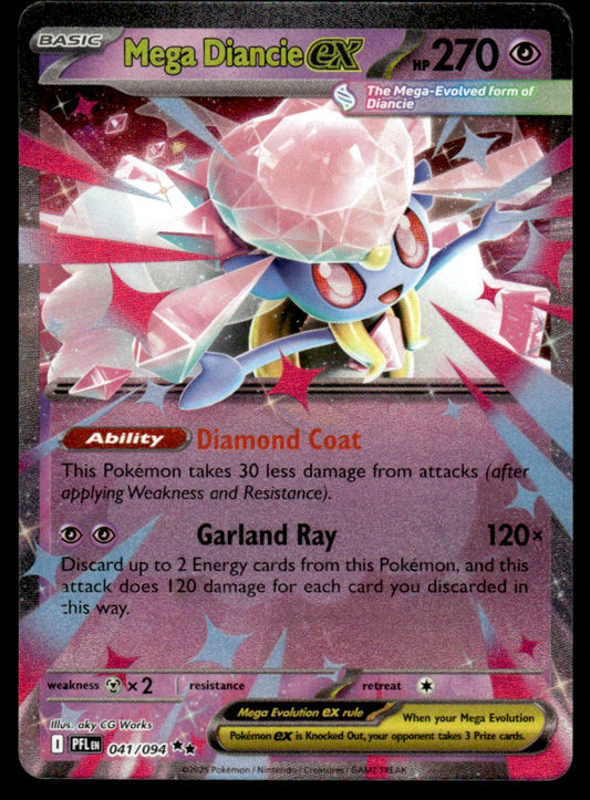 Mega Diancie ex 041/094 - Phantasmal Flames - Mega Evolution