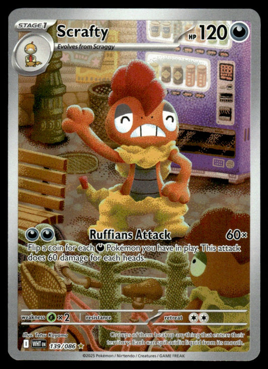 Scrafty 139/086 - White Flare - Scarlet & Violet
