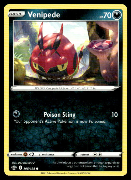 Venipede 105/198 Comun - Chilling Reign - Sword & Shield