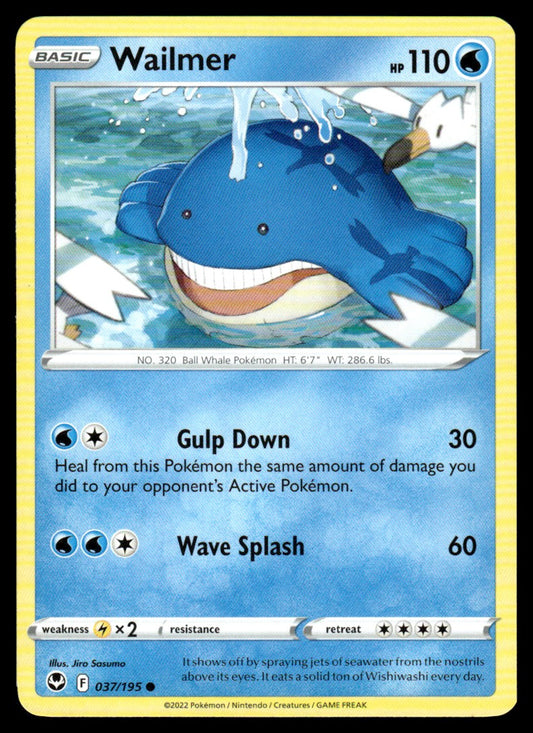 Wailmer 037/195 Comun - Silver Tempest - Sword & Shield