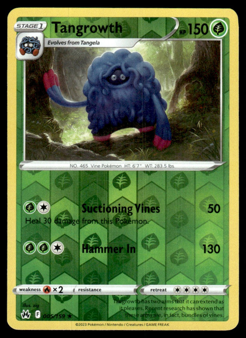 Tangrowth 005/159 Reverse - Crown Zenith - Sword & Shield