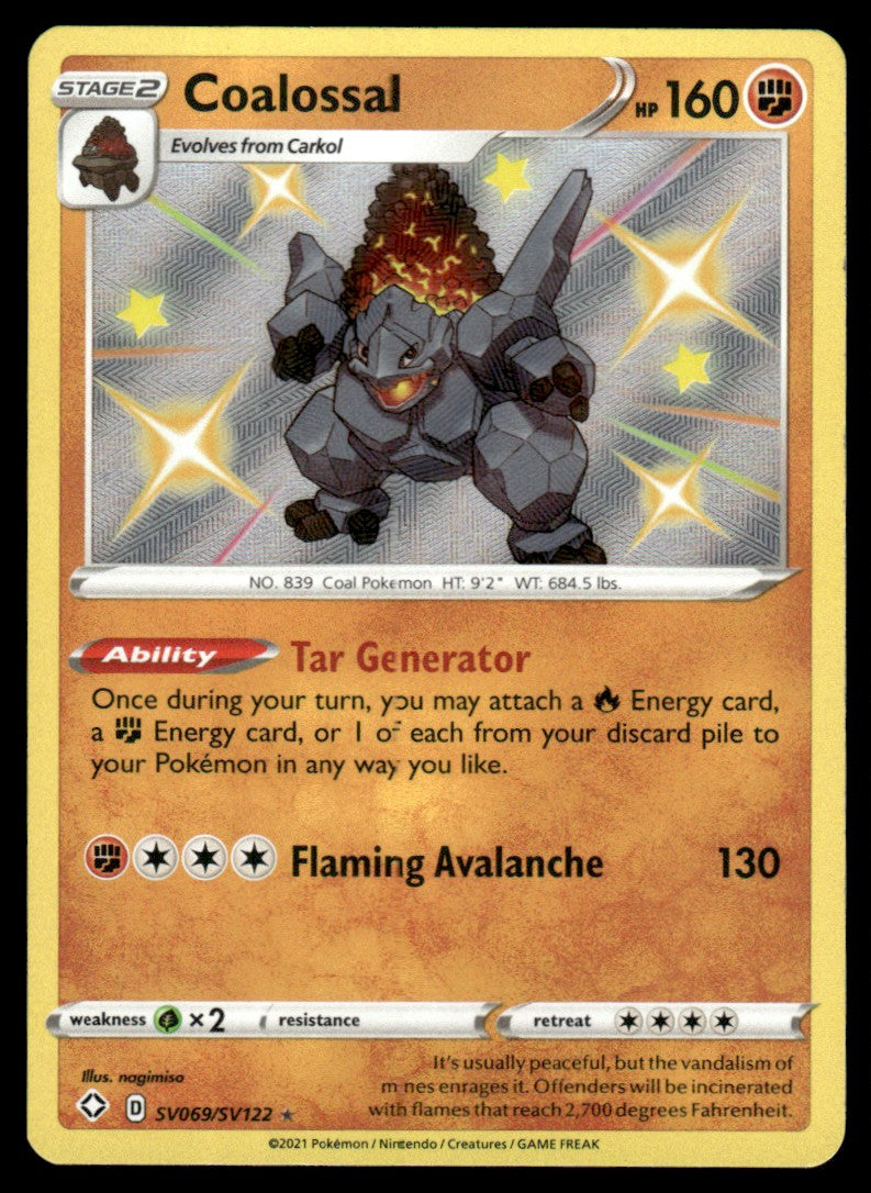 Coalossal SV069/SV122 - Shining Fates - Sword & Shield