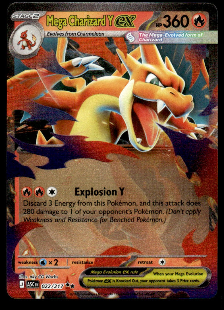 Mega Charizard Y ex 022/217 - Ascended Heroes - Mega Evolution