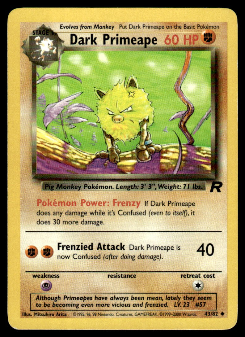 LP Dark Primeape 43 No Holo - Team Rocket