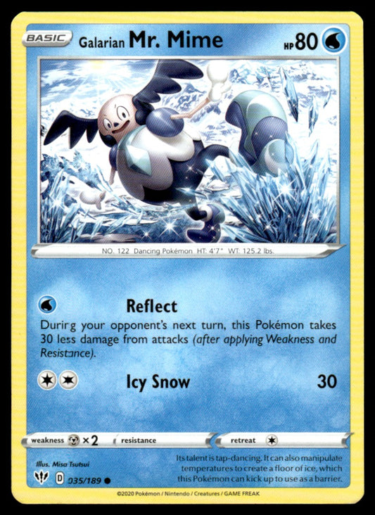 Galarian Mr. Mime 035/189 Comun - Darkness Ablaze - Sword & Shield